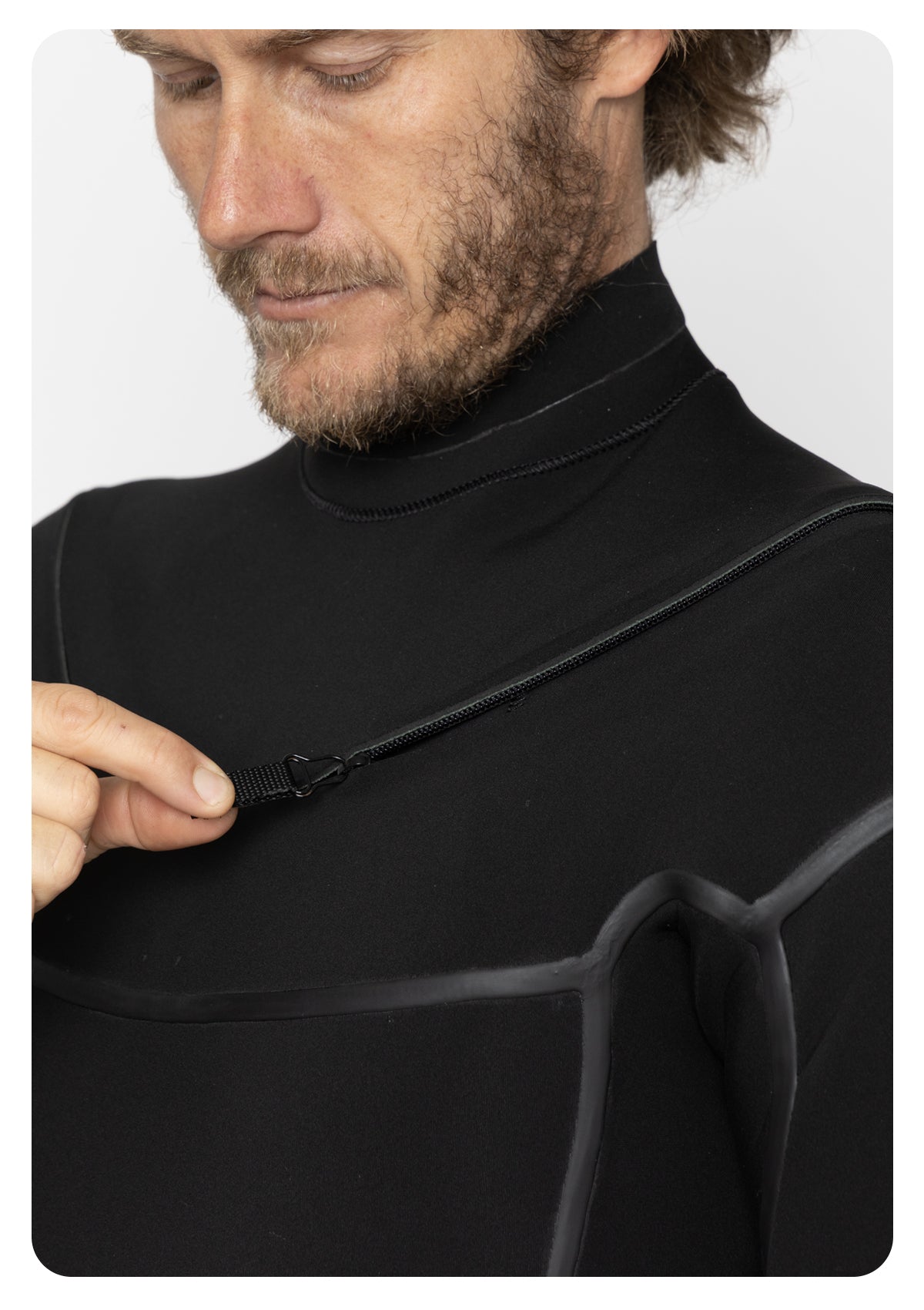 3/2 Enclosed Zip Liquid Sealed Natural Rubber Wetsuit