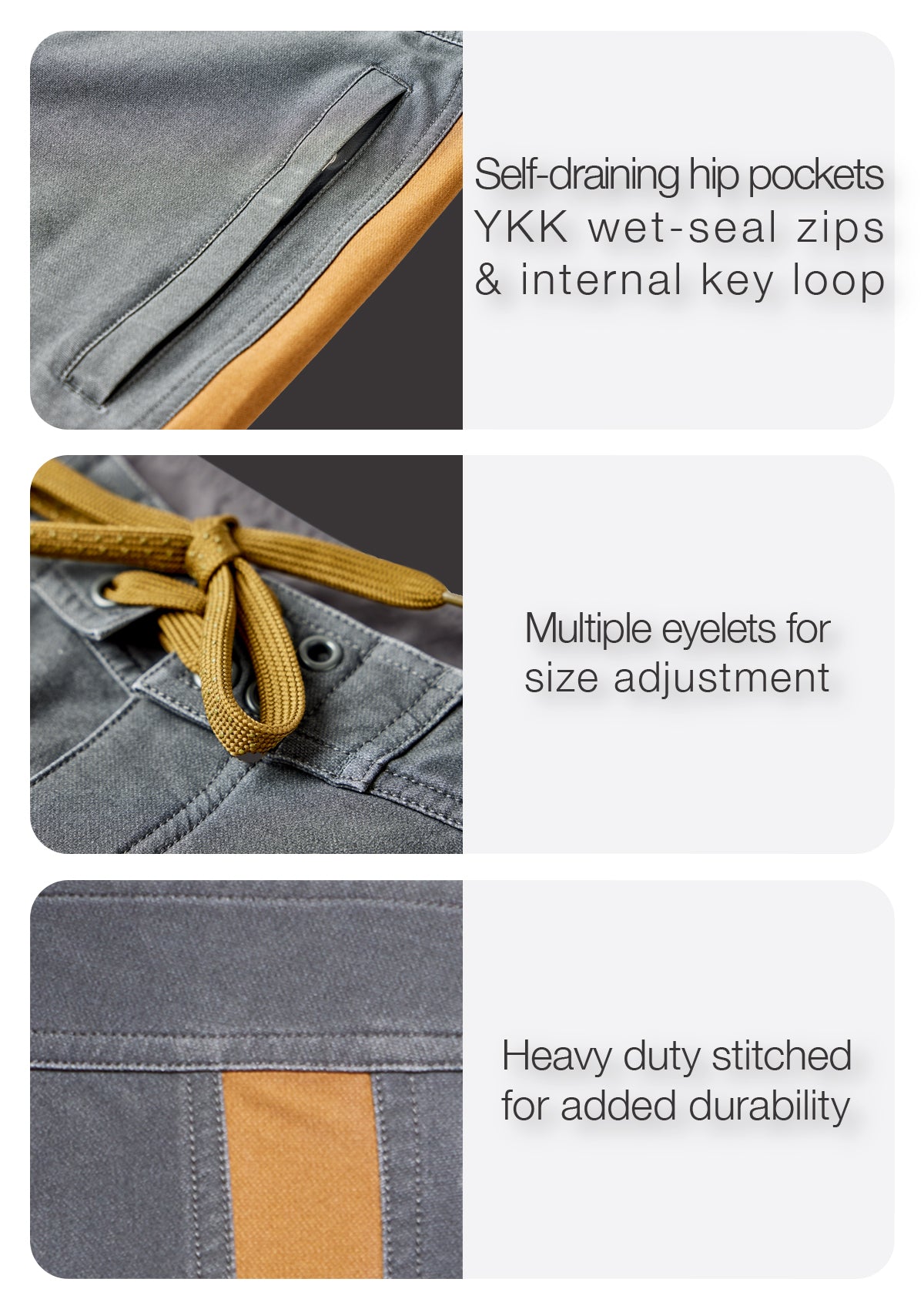 Dark Grey Expedition Boardshort