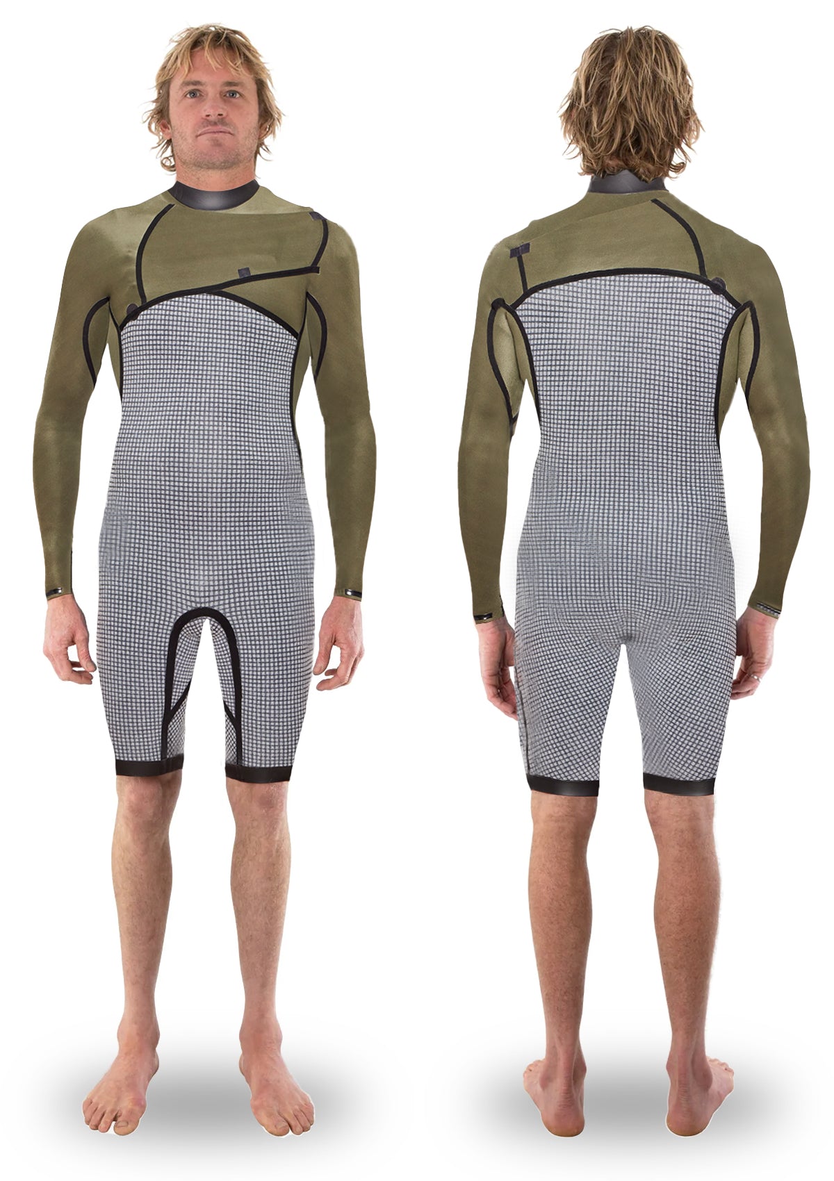 2mm Thermal Chest Zip Long Arm Spring Wetsuit