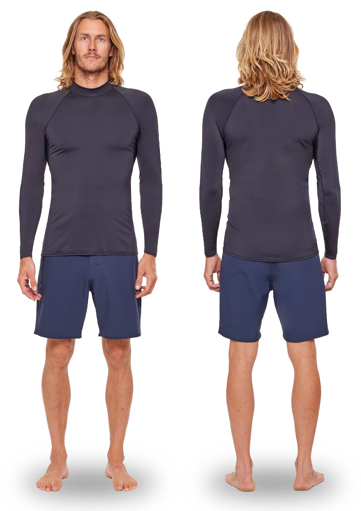 Long Sleeve Rash Vest - Black