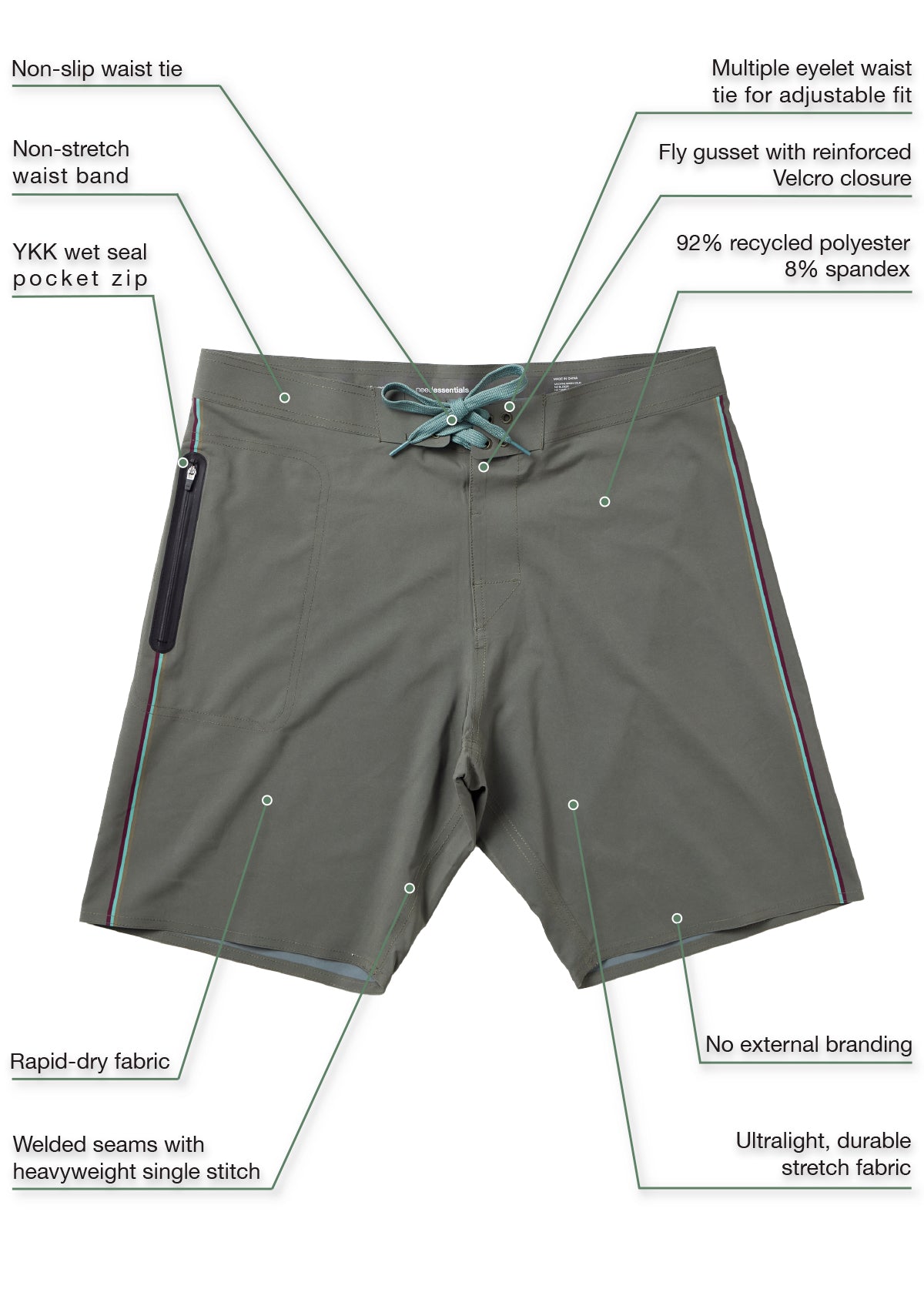 Dunegrass Ultralight Travel Boardshort