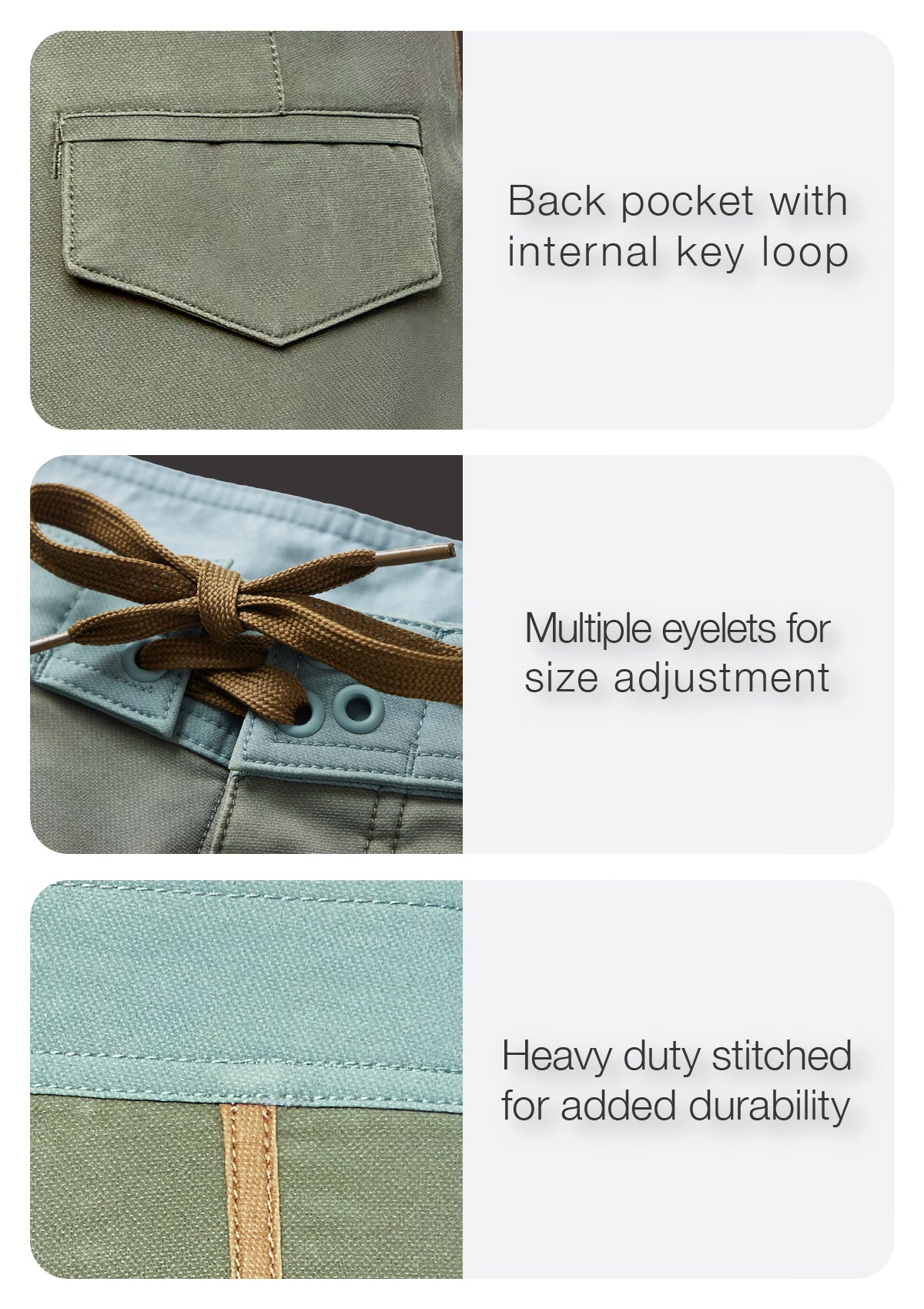 Eucalyptus Washed Scallop Boardshort