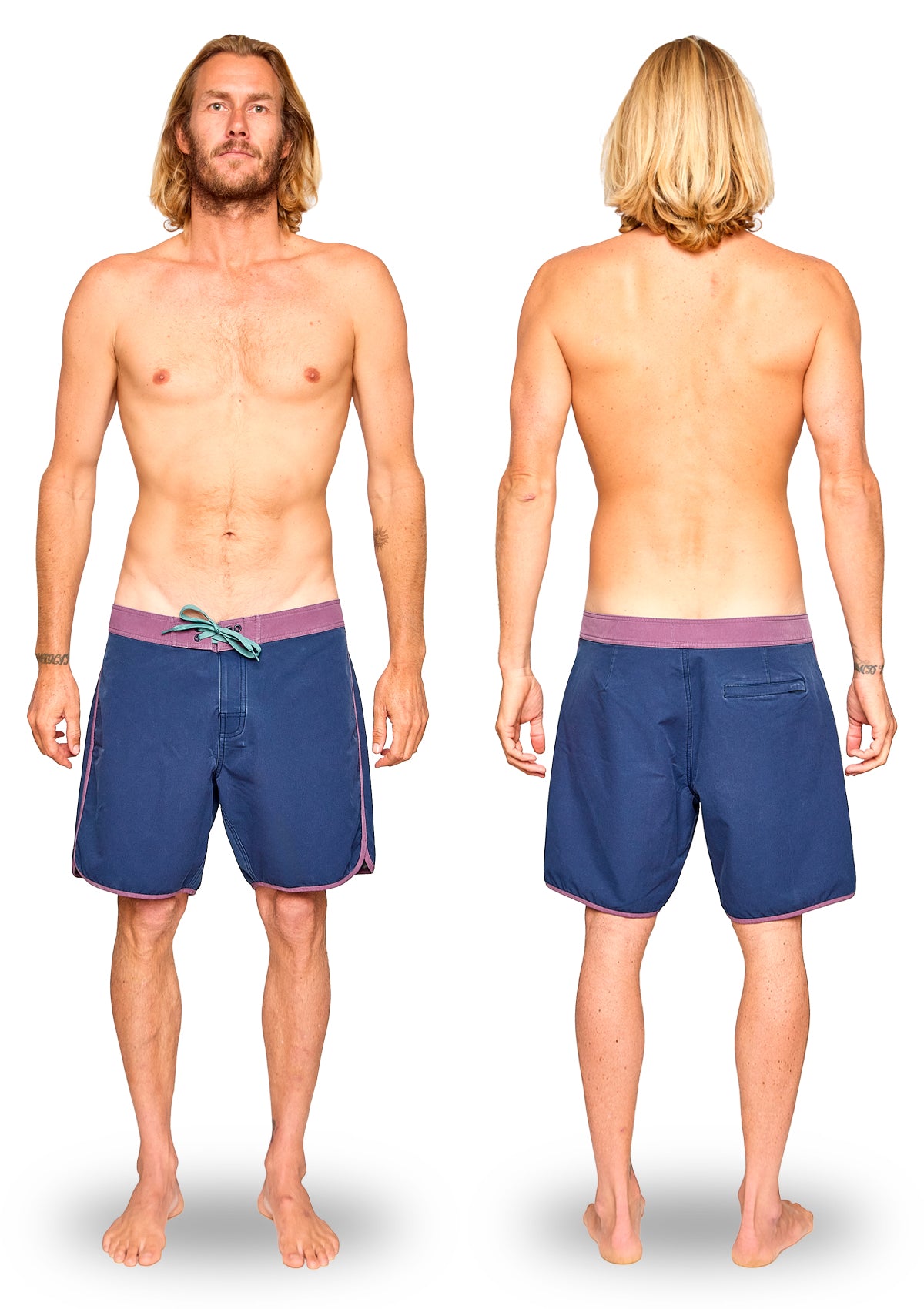 Deep Indigo Washed Scallop Boardshort