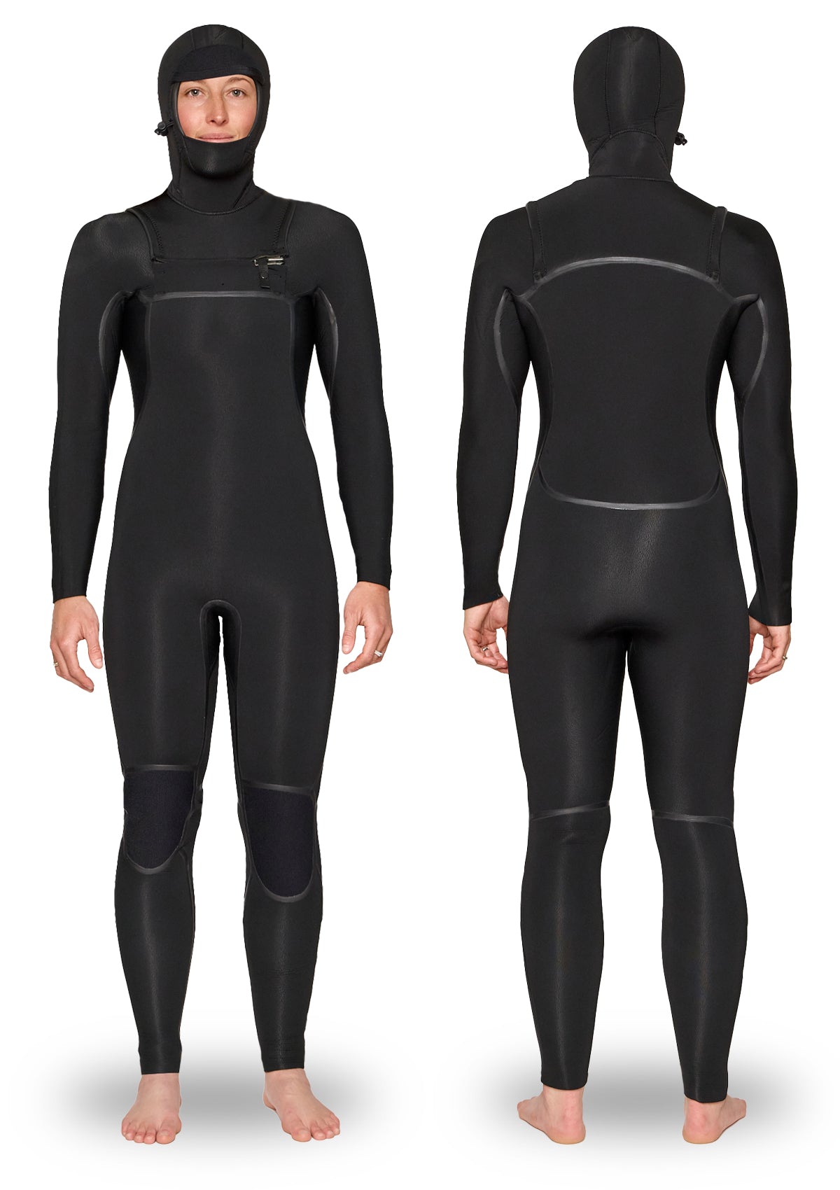 Womens 6/4/3 Hooded Liquid Sealed Thermal Bib Zip Wetsuit