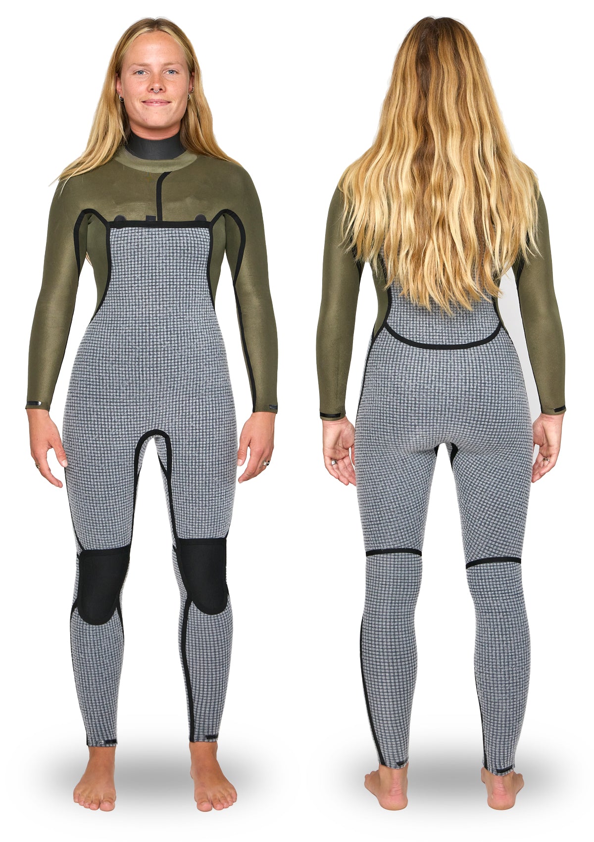 Womens 4/3 Liquid Sealed Thermal Bib Zip Wetsuit