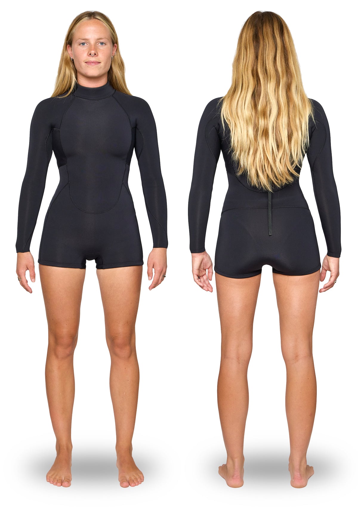 Womens 2mm back zip long arm spring wetsuit