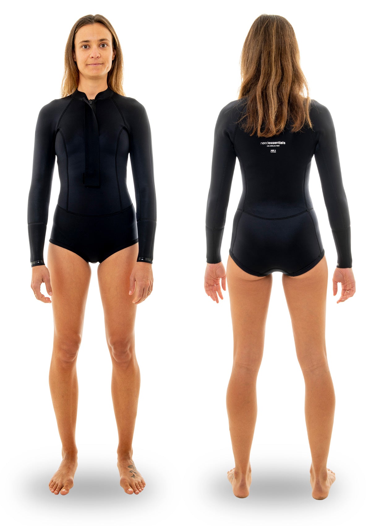 needessentials womens 1.5mm front zip springsuit summer wetsuit surfing