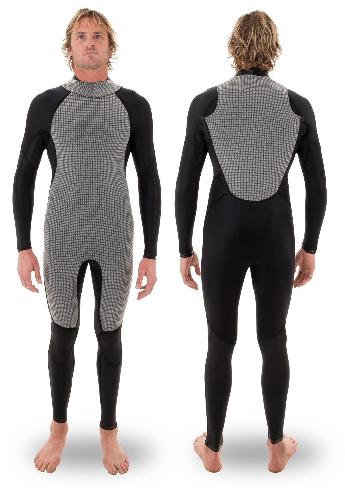 needessentials 3/2 thermal back zip wetsuit laurie towner surfing winter