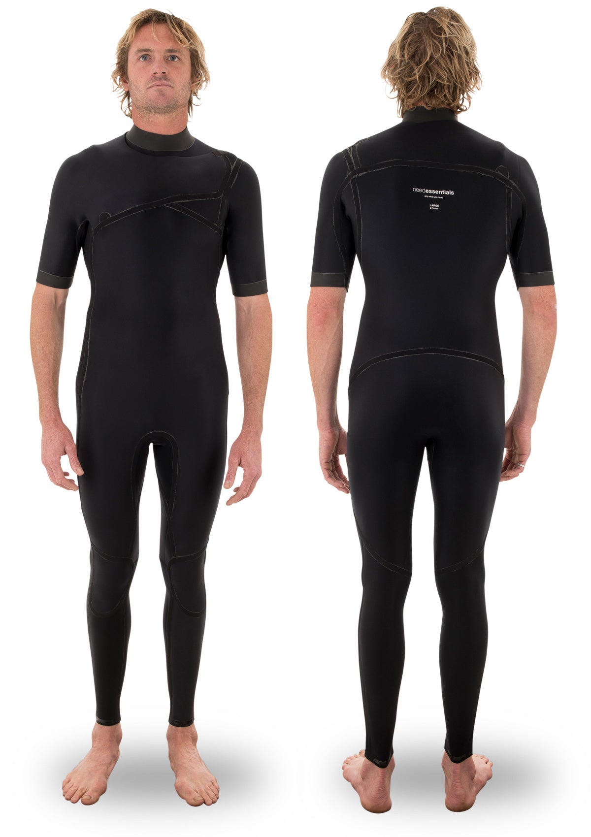 needessentials 2mm Chest Zip Short Arm summer steamer laurie towner big wave surfing non branded wetsuit