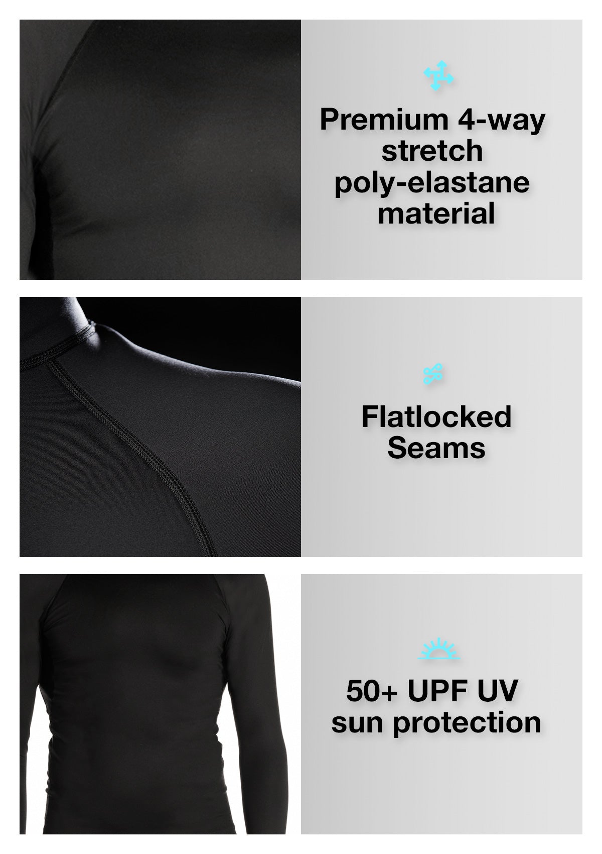 Short Sleeve Rash Vest - Black