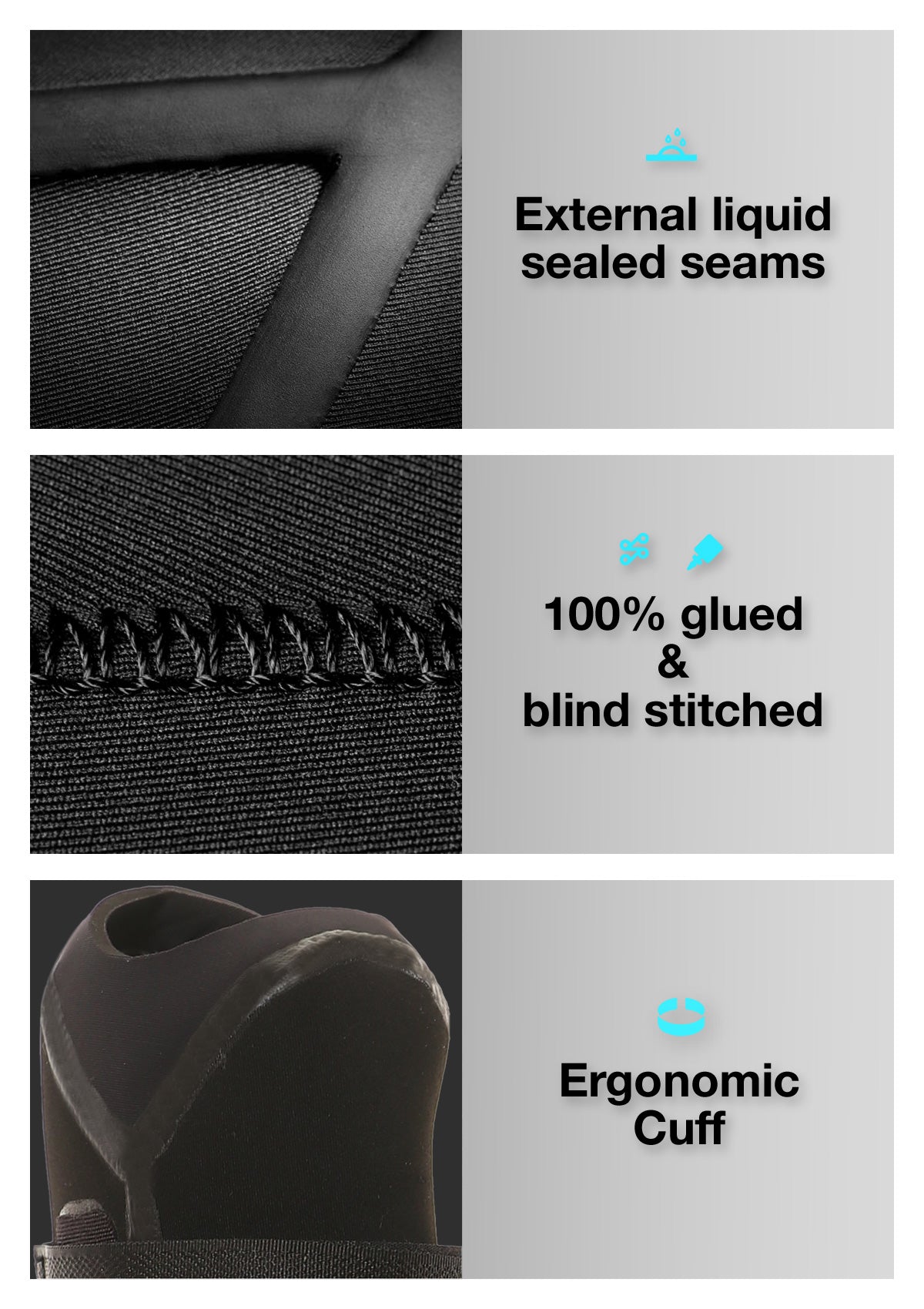 (LAST CHANCE) 2mm Liquid Sealed Thermal Wetsuit Boot
