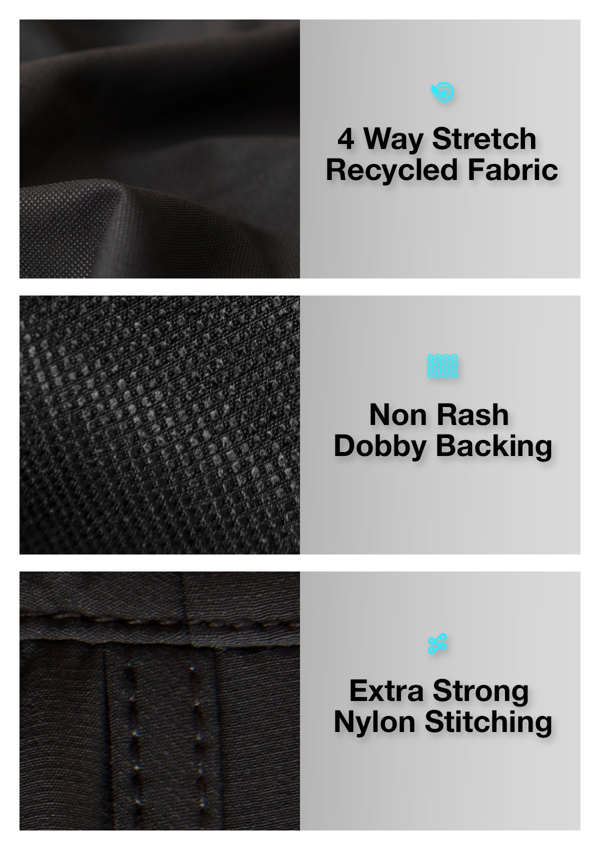 Black Side Pocket Boardshort