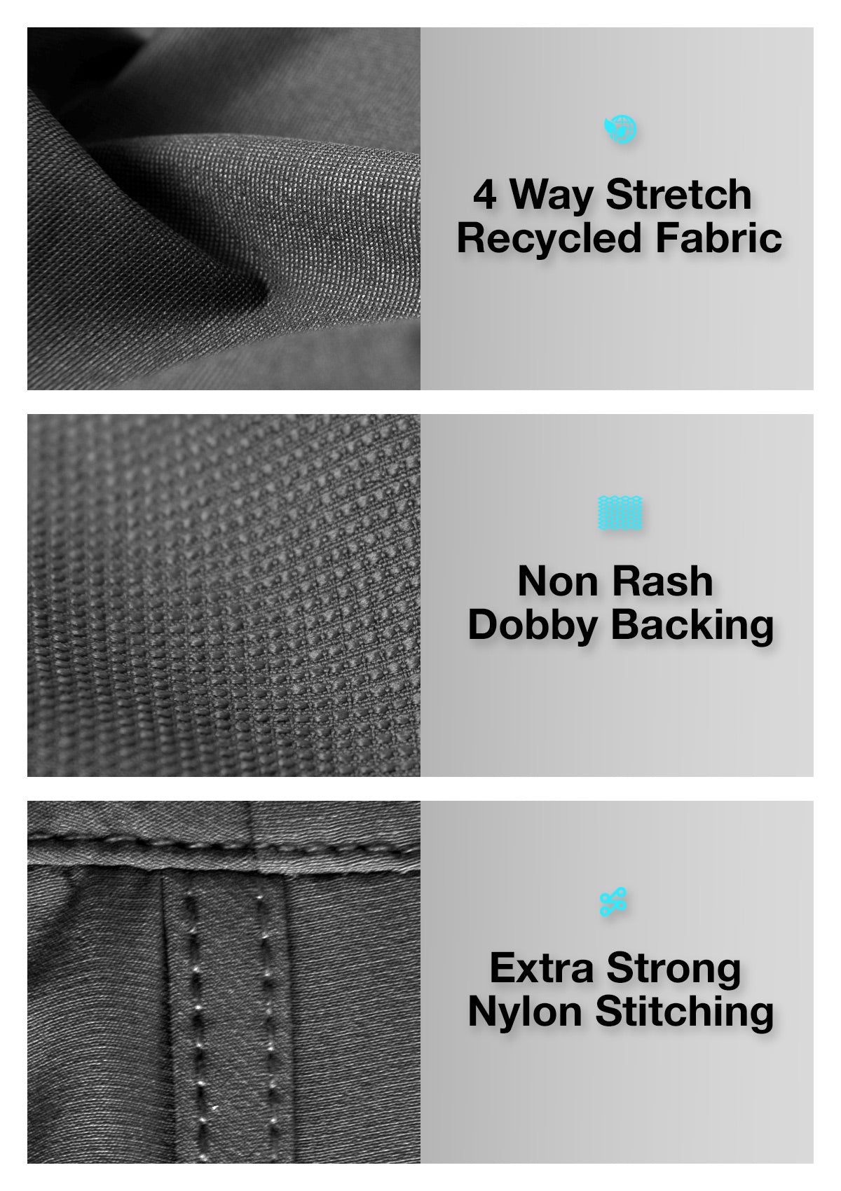 Dark Grey - Scallop Boardshort