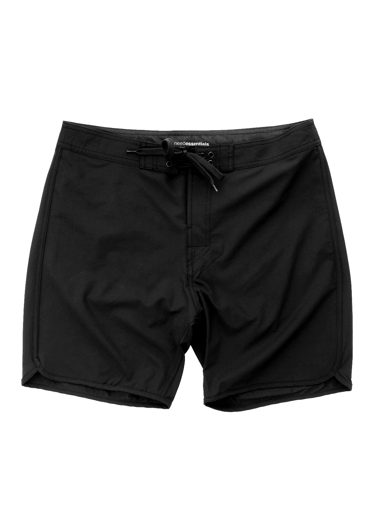 needessentials scallop mens surfing boardshorts non branded black