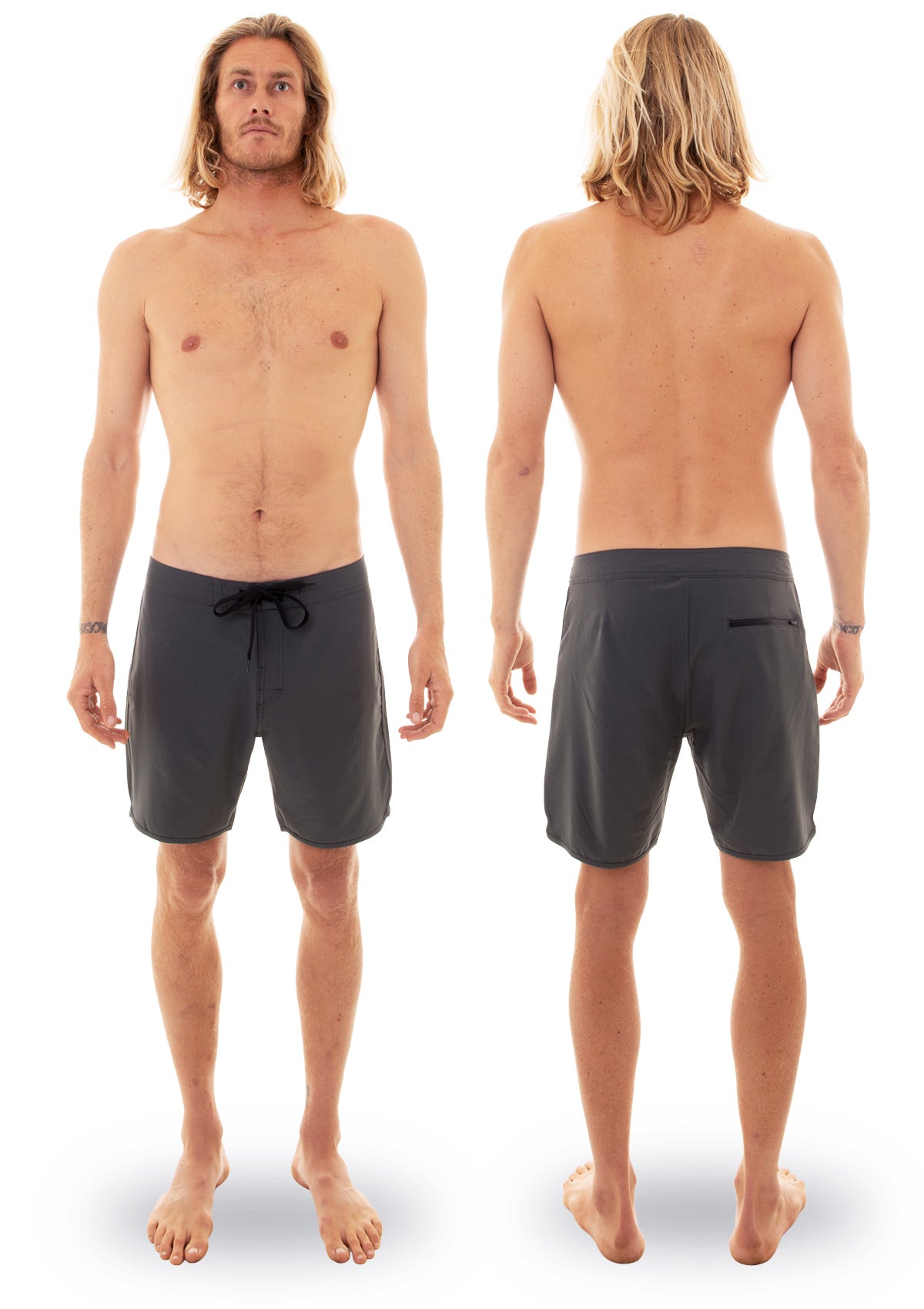 Dark Grey - Scallop Boardshort