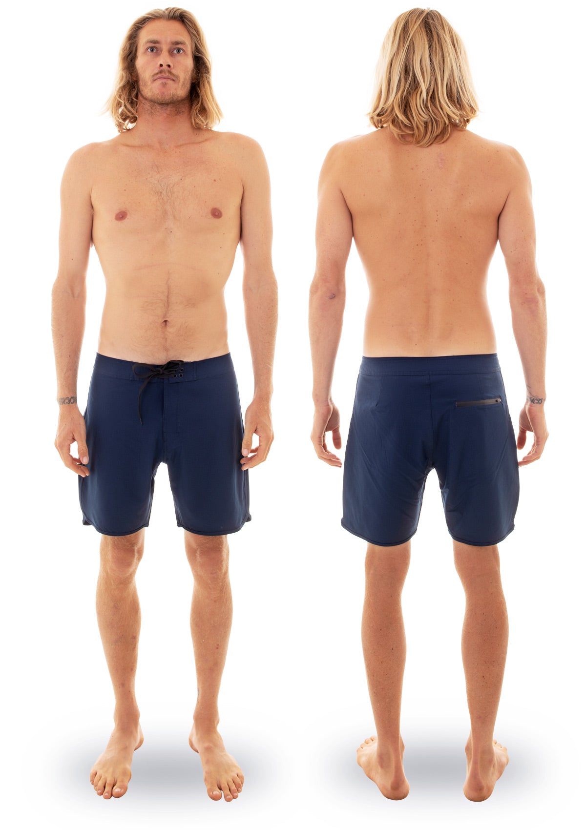 Navy-Scallop Boardshort