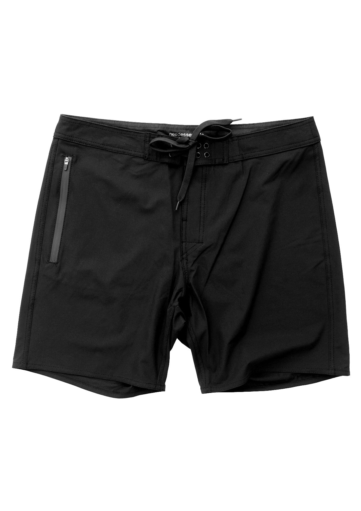 needessentials side mens surfing boardshorts non branded black