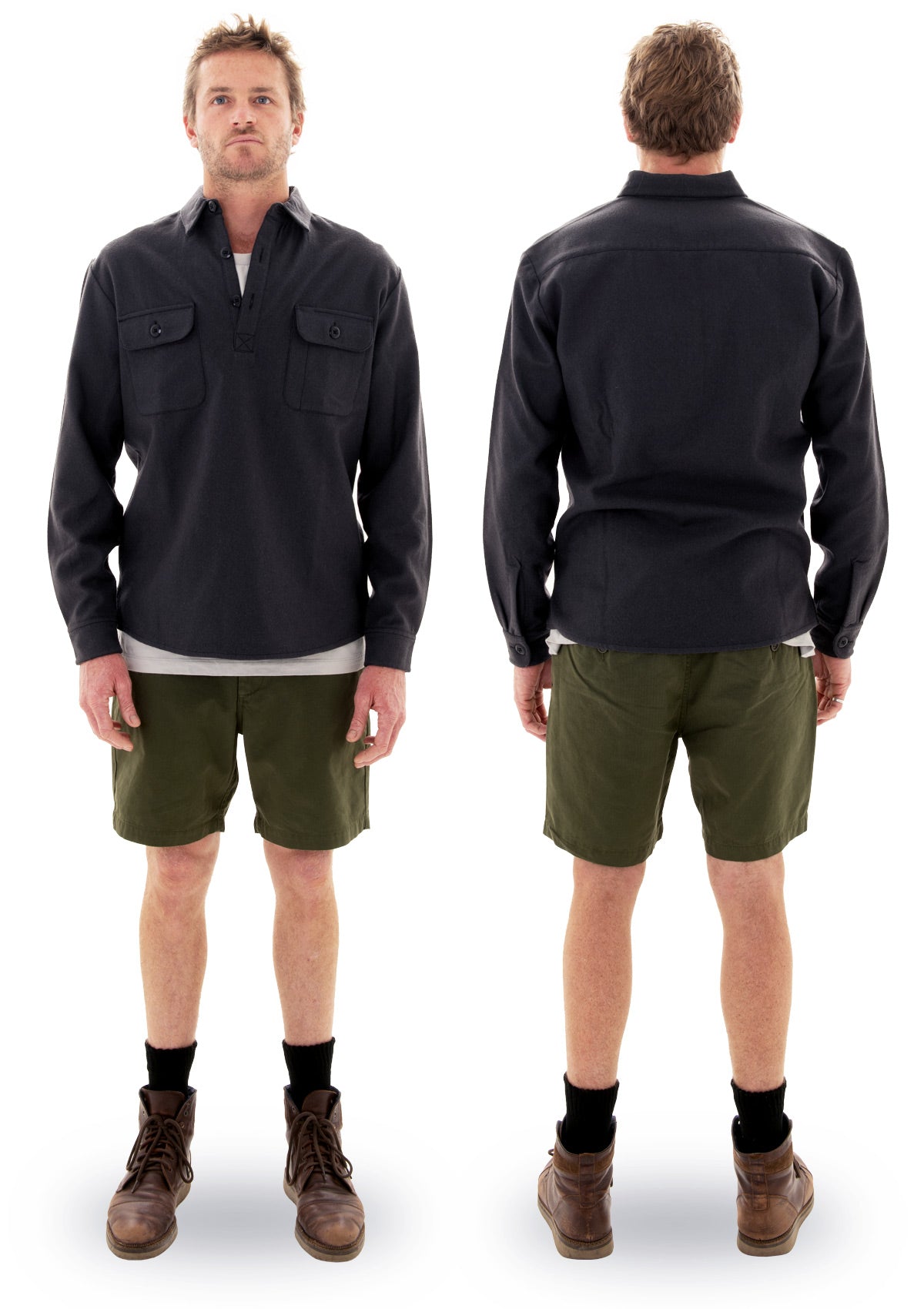 needessentials organic cotton walkshort olive laurie towner