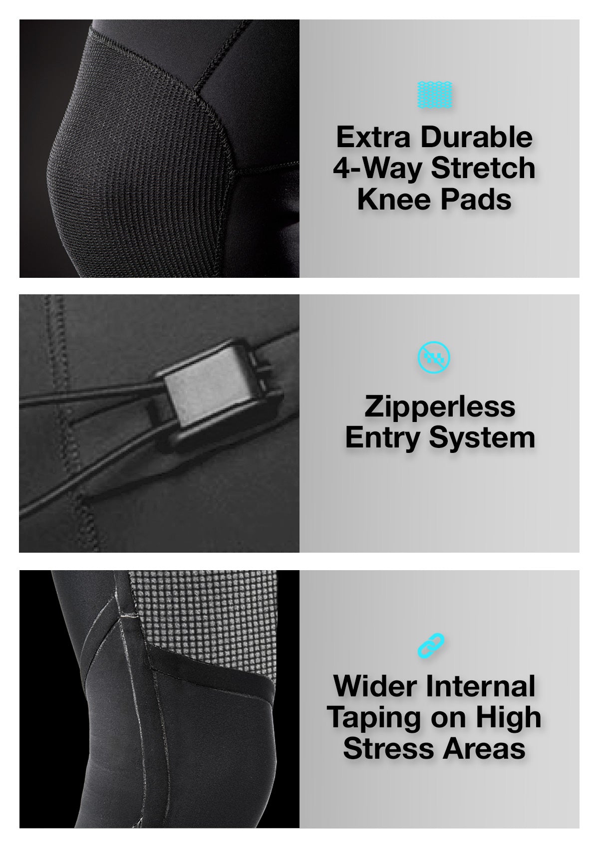 Womens 4/3 Natural Rubber Zipperless Wetsuit