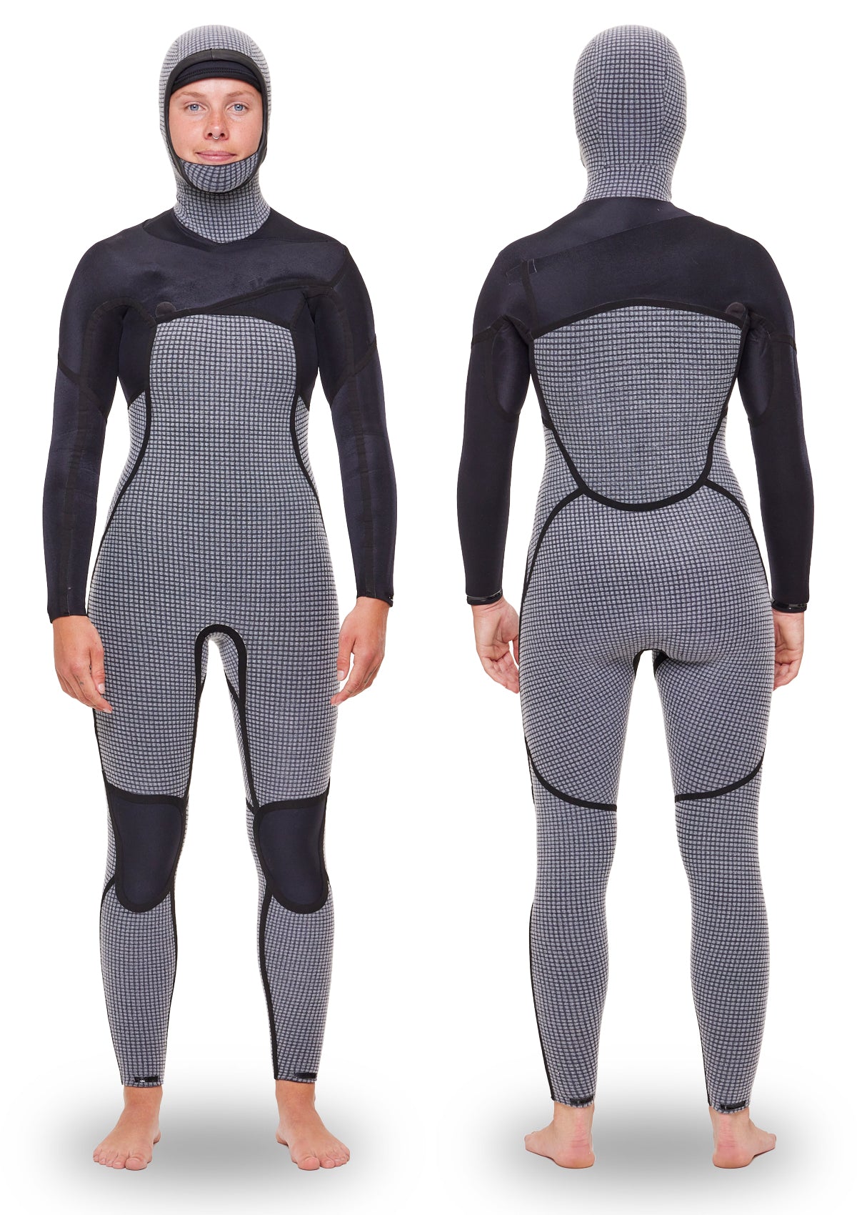 Womens 6/4/3 Hooded Liquid Taped Thermal Chest Zip Wetsuit