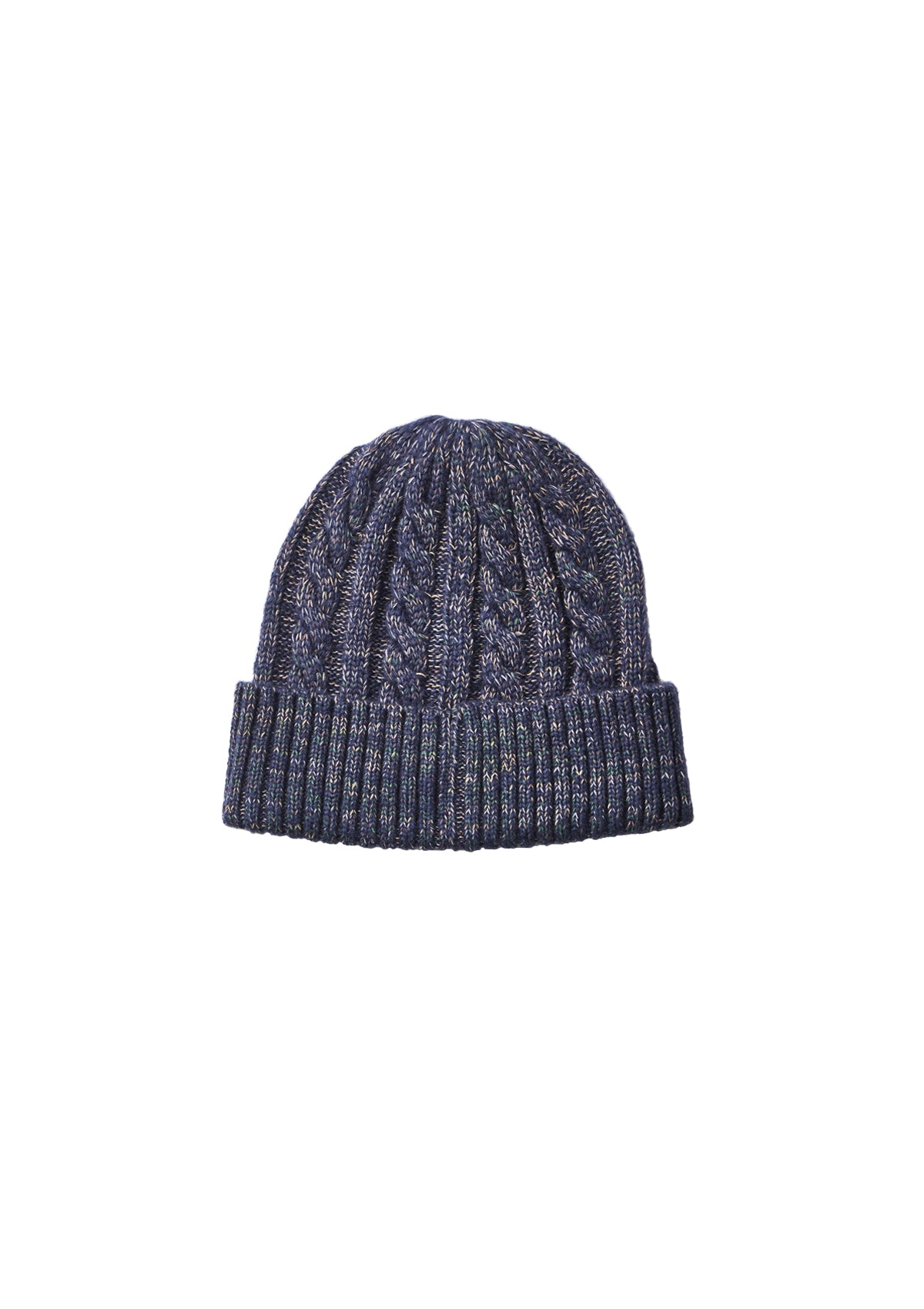 Cable Knit Beanie - Navy