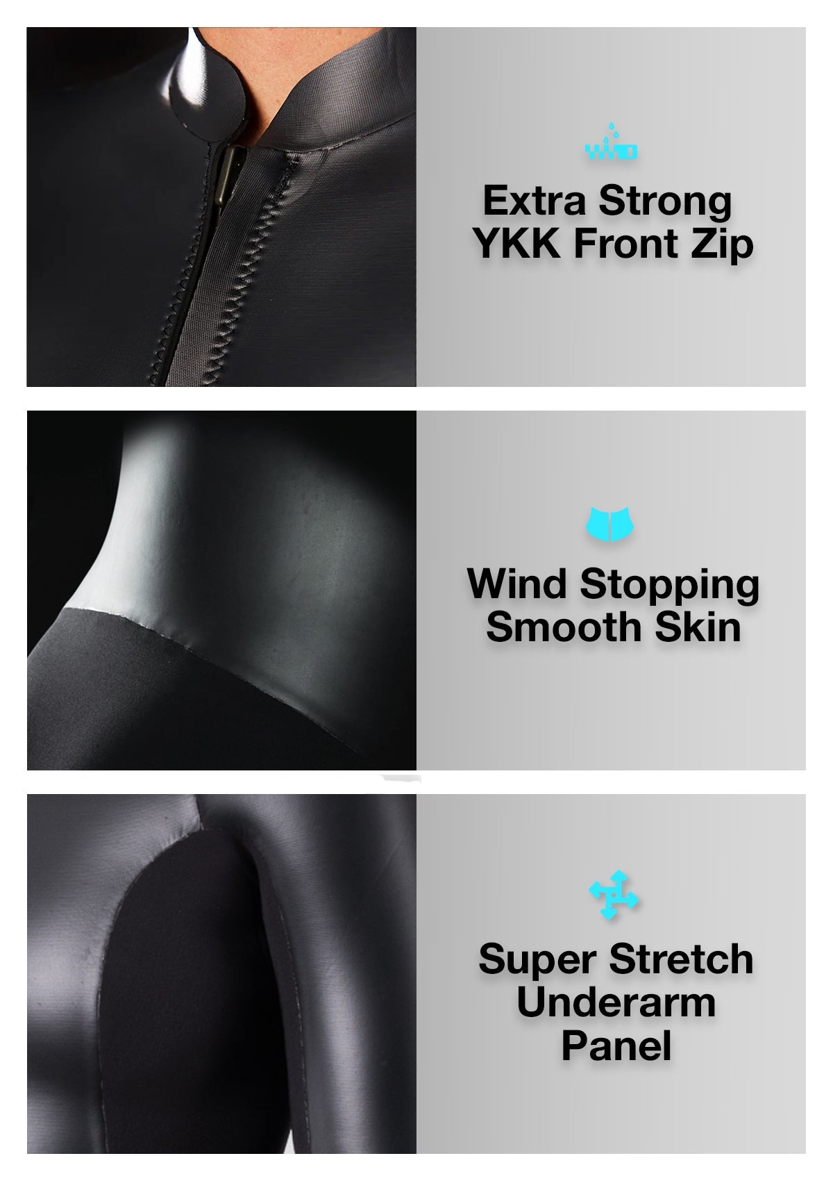 2mm Smooth Skin Front Zip Wetsuit Jacket