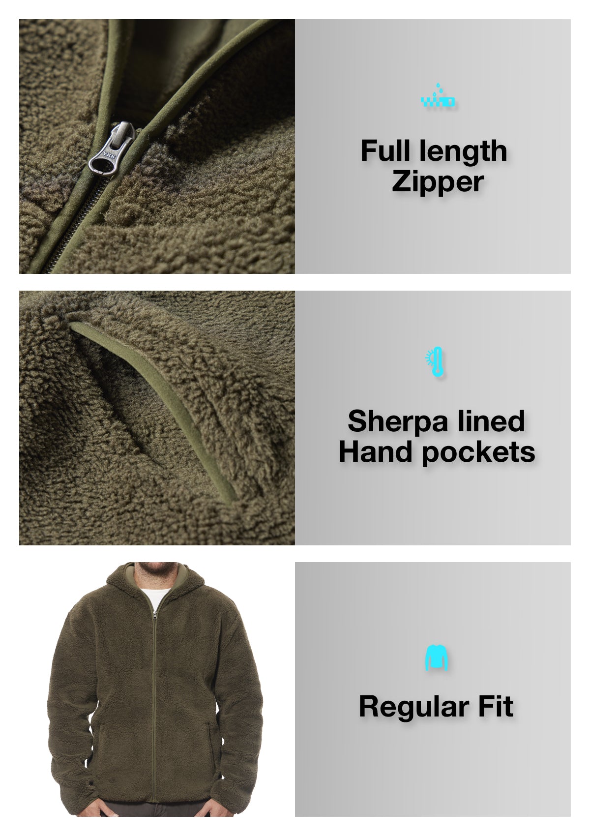 Sherpa Fleece Zip Jacket – Dunegrass