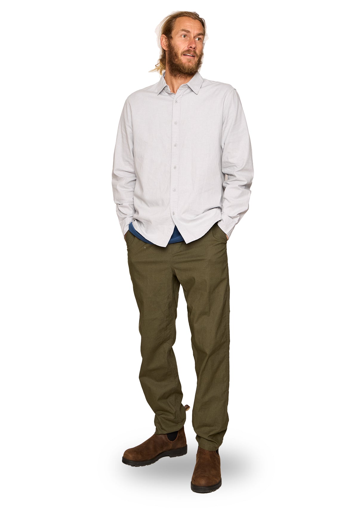 Hemp/ Organic Cotton Lightweight Shirt - Cloud