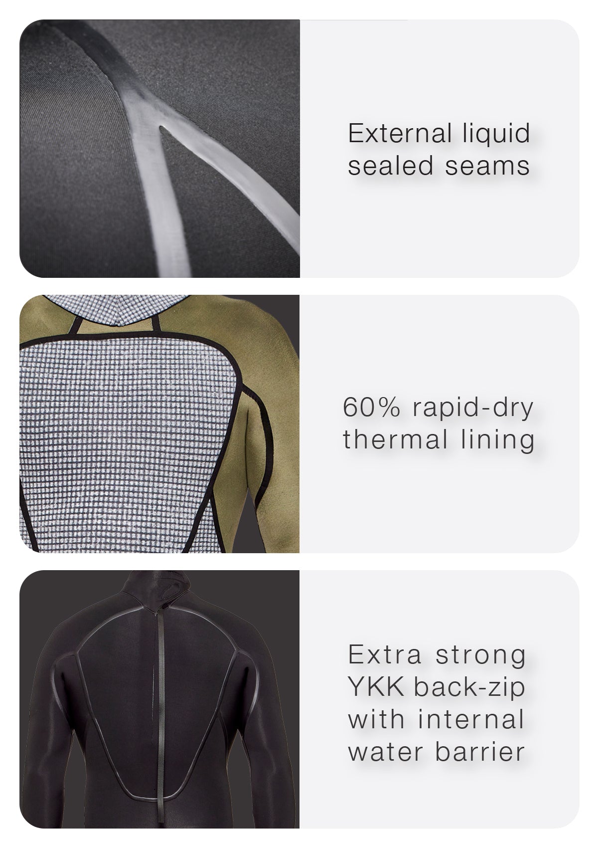 4/3 Back Zip Liquid Sealed Thermal Wetsuit