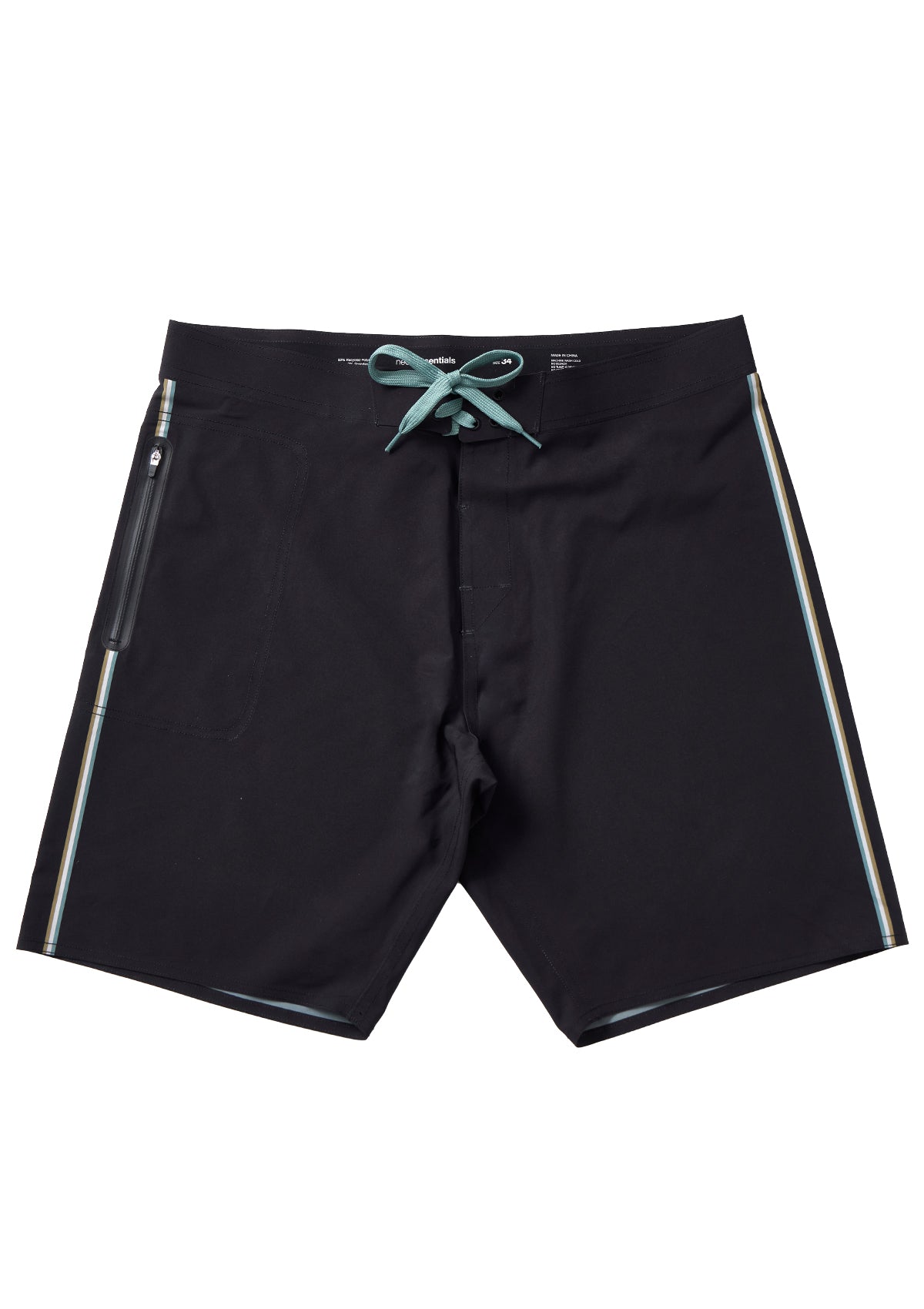 Black Ultralight Travel Boardshort