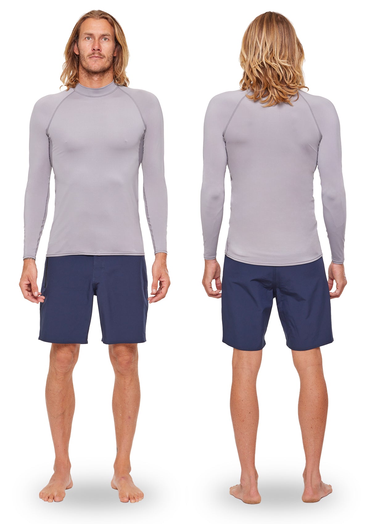 Long Sleeve Rash Vest - Grey