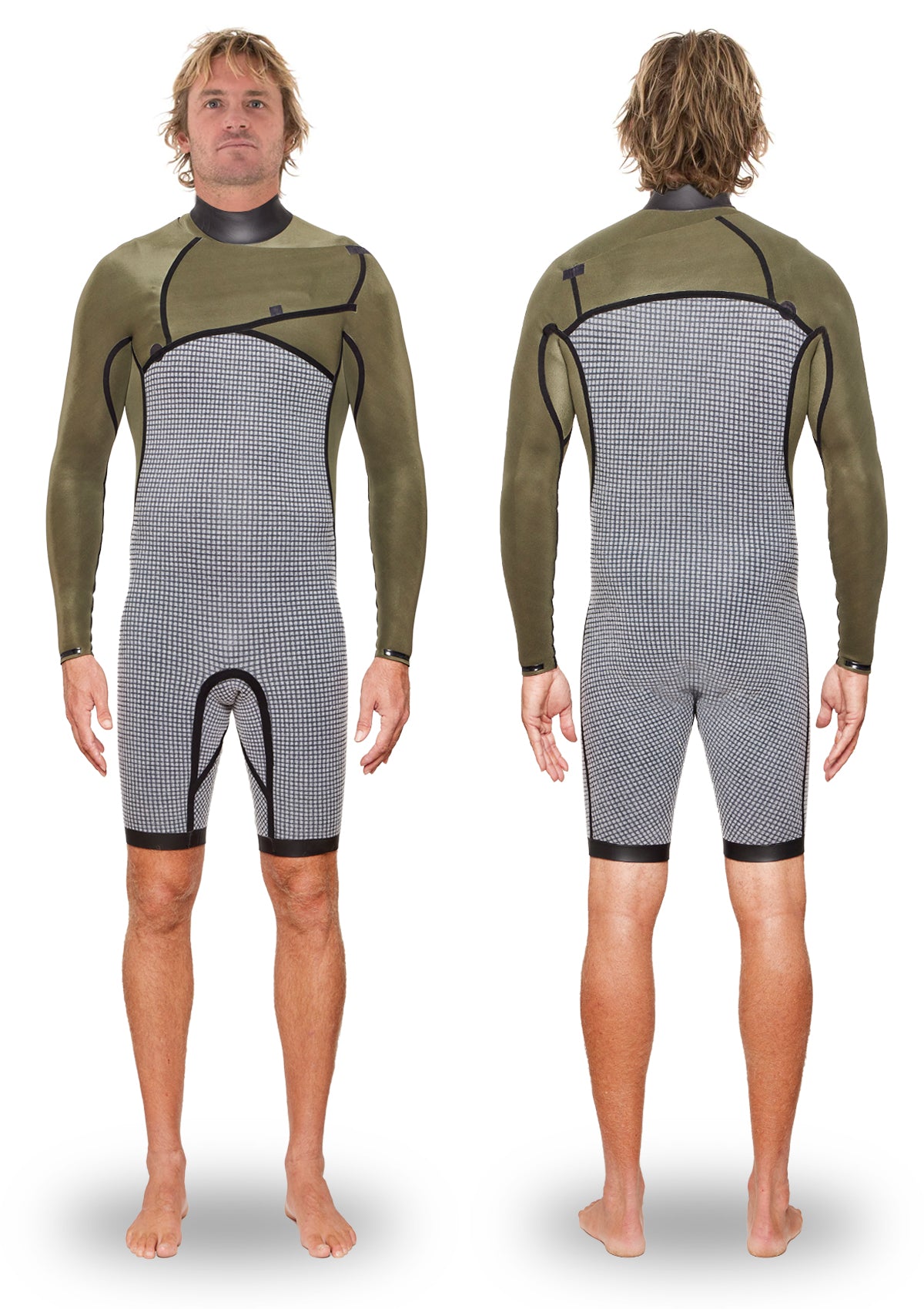 2mm Thermal Chest Zip Long Arm Spring Wetsuit