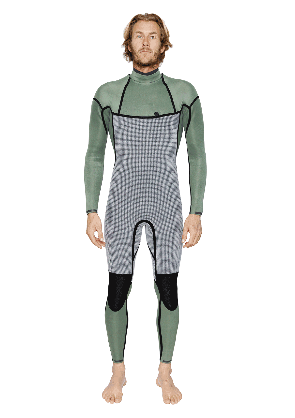 4/3 Enclosed Zip Liquid Sealed Natural Rubber Wetsuit