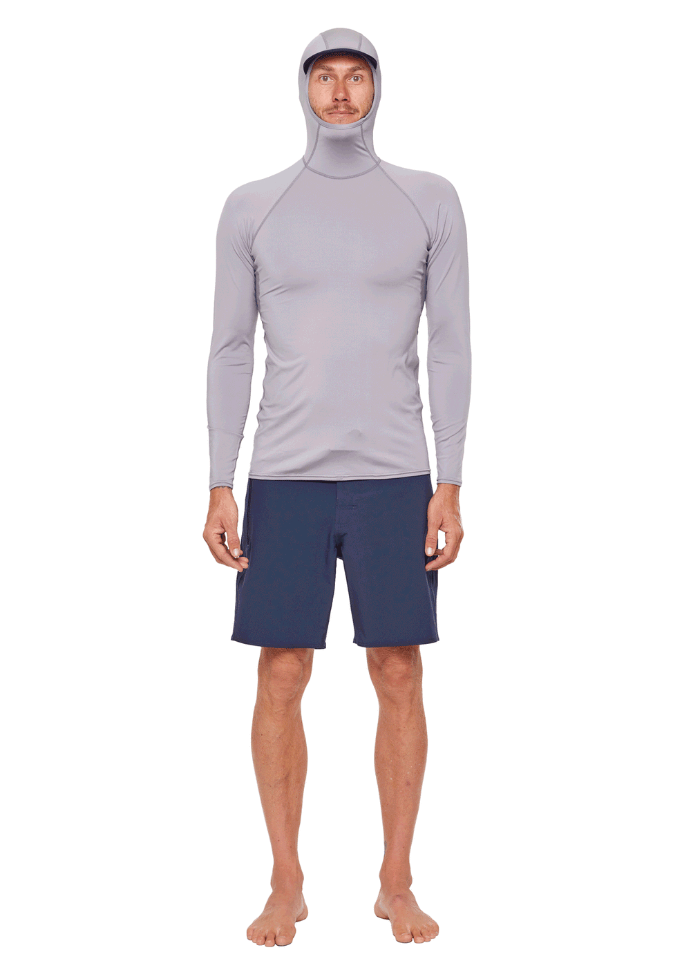 Mens Grey Long Sleeve Rashvest | needessentials