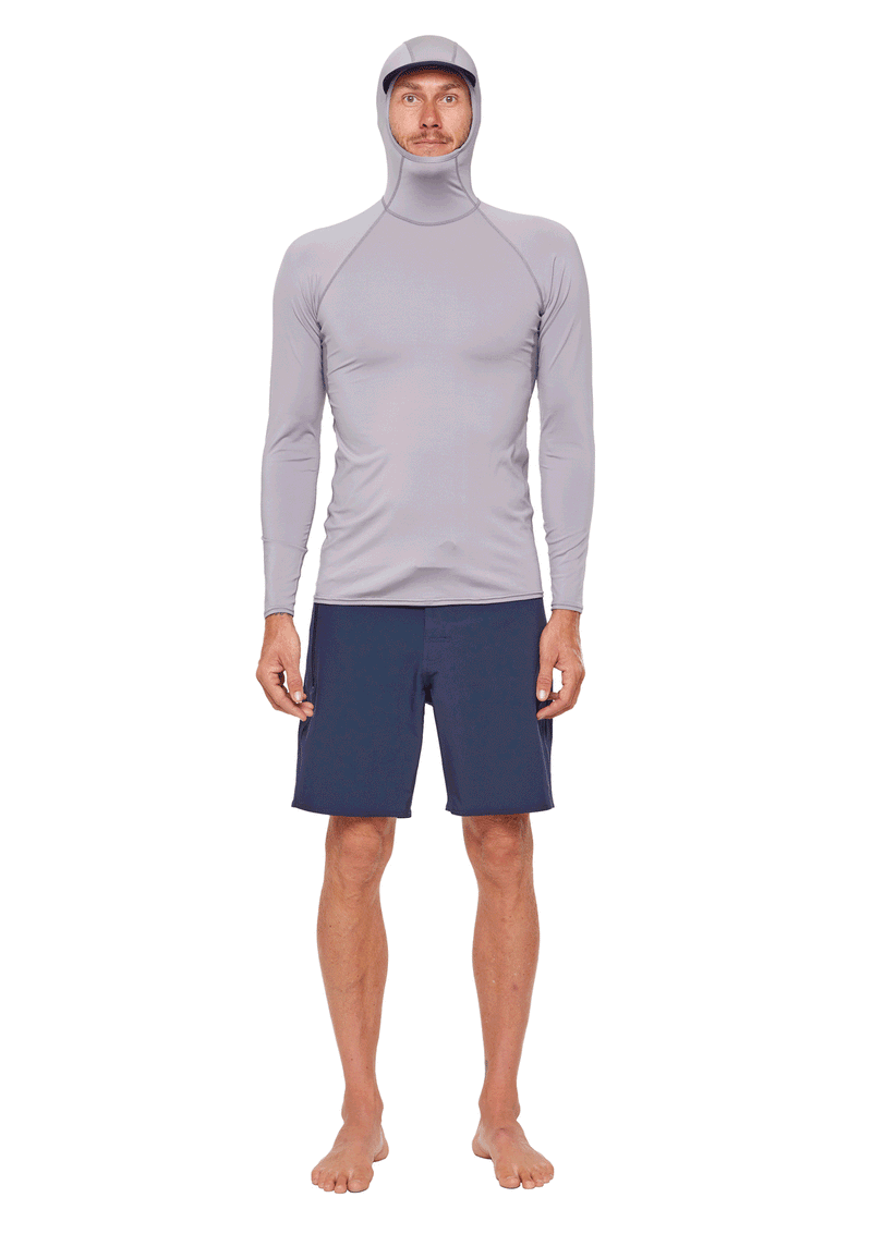 Mens Grey Long Sleeve Rashvest | needessentials