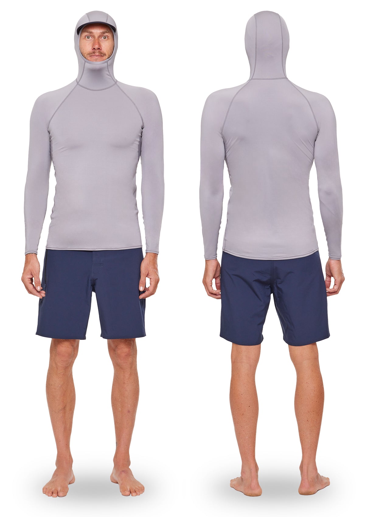 Mens Grey Long Sleeve Rashvest | needessentials