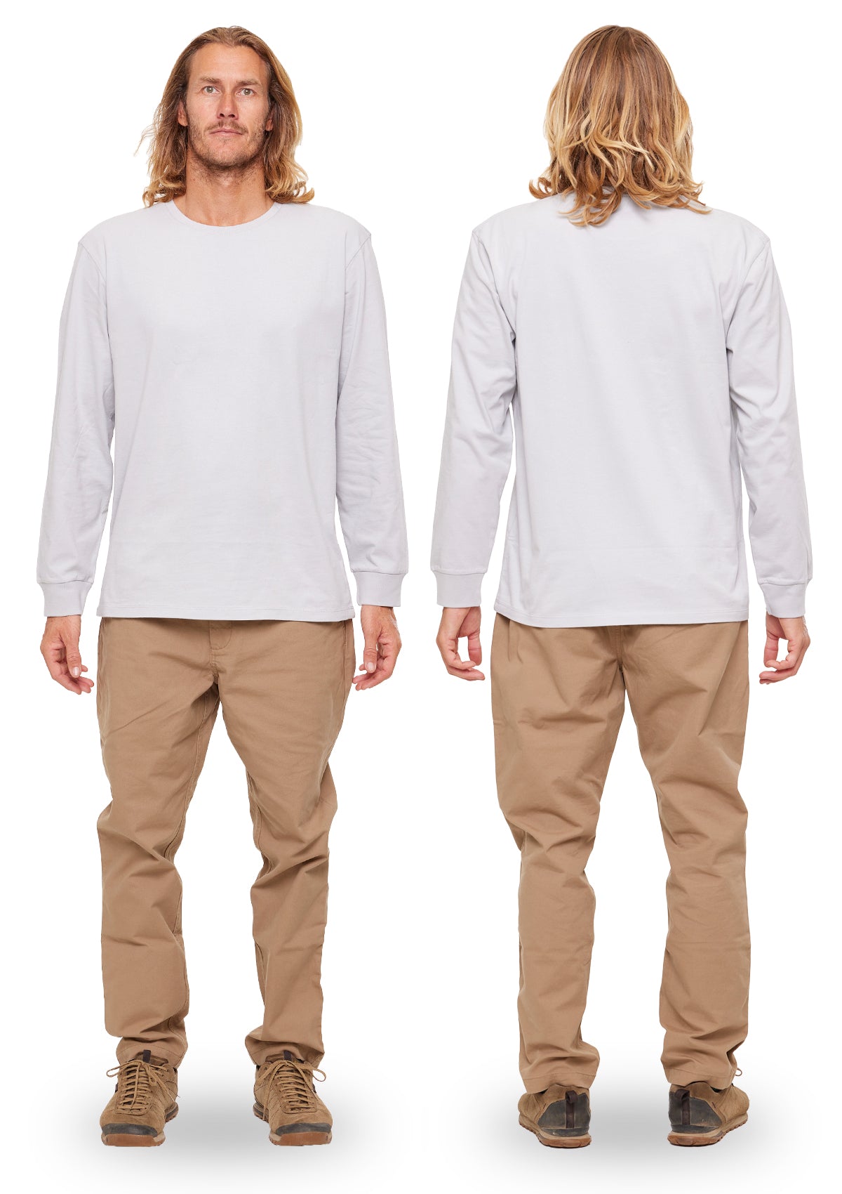 Organic Cotton Long Sleeve T-shirt - Whitewater