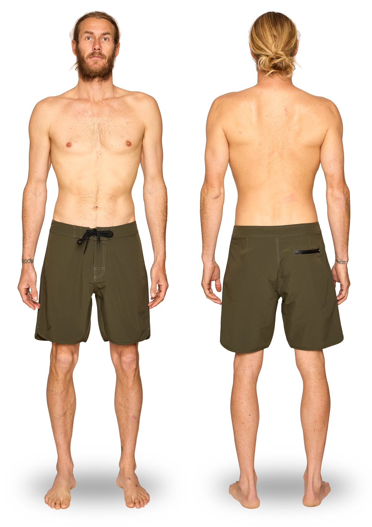 Olive-Scallop Boardshort