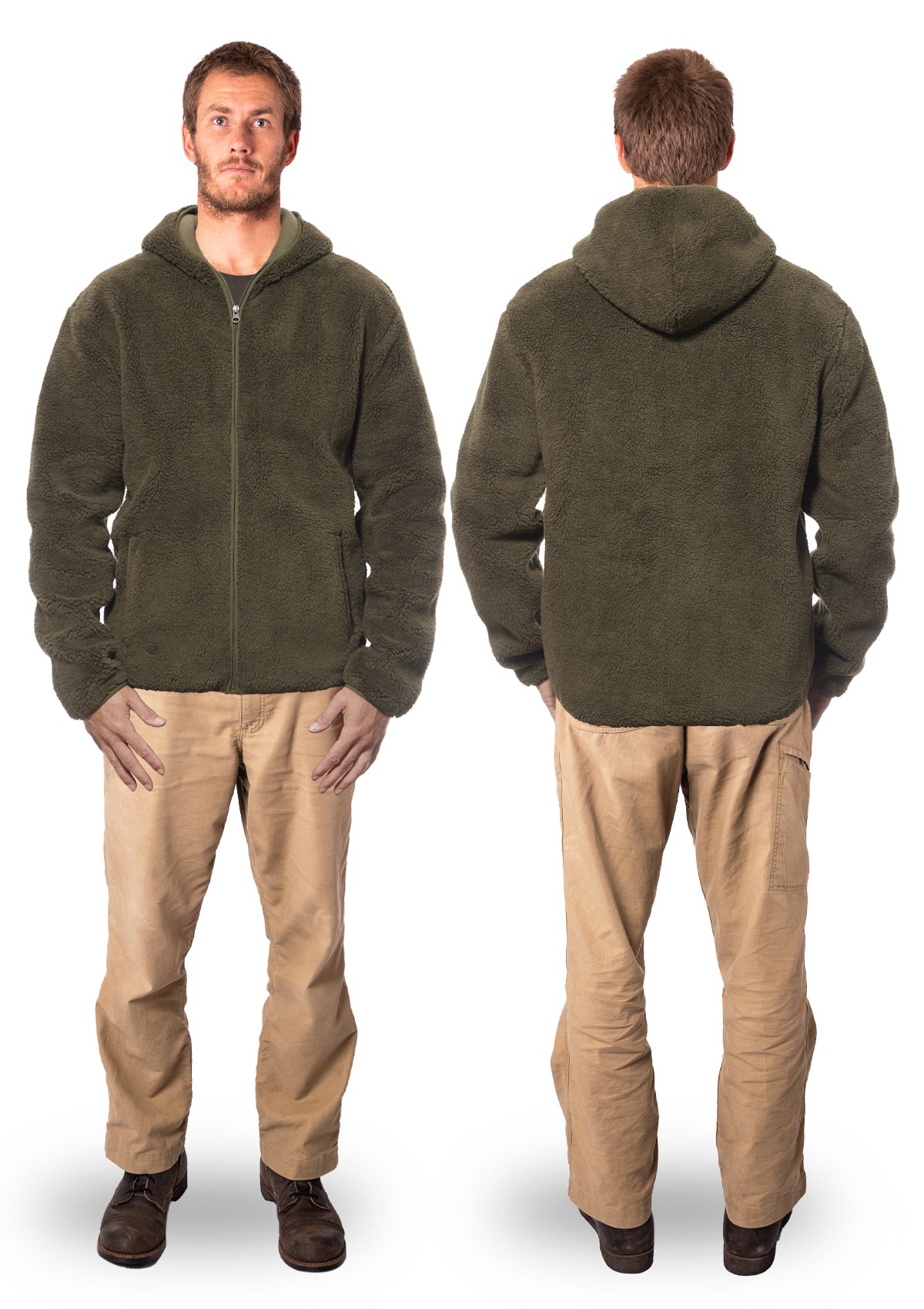 Sherpa Fleece Zip Hoodie – Dunegrass