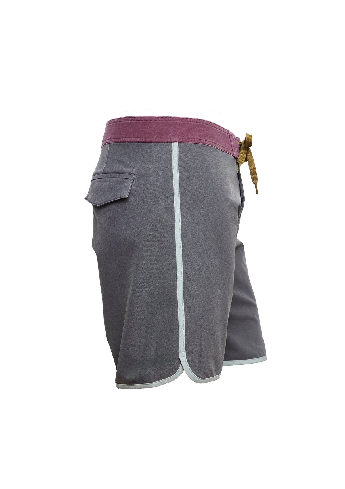 Dark Grey Washed Scallop Boardshort