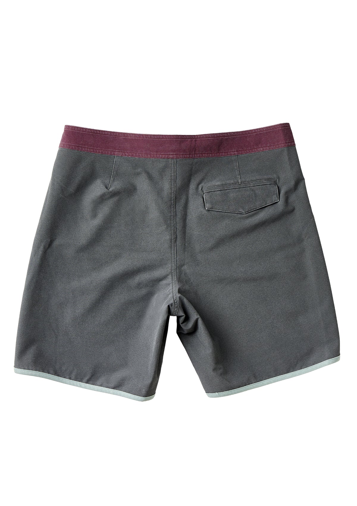 Dark Grey Washed Scallop Boardshort