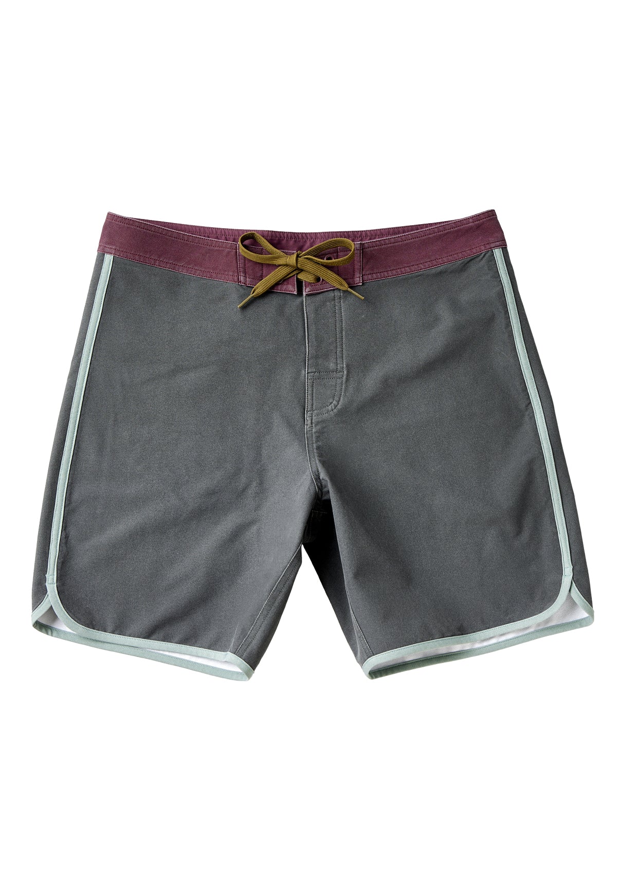 Dark Grey Washed Scallop Boardshort