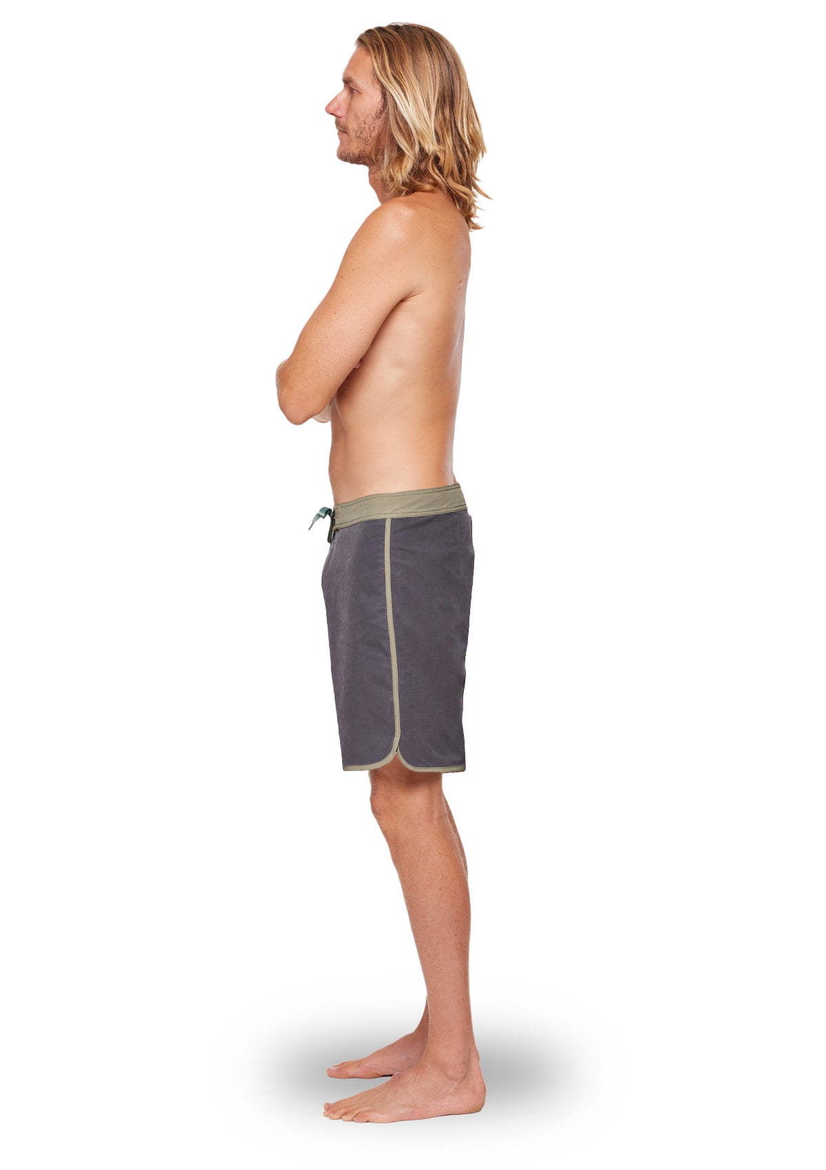 Charcoal Washed Scallop Boardshort