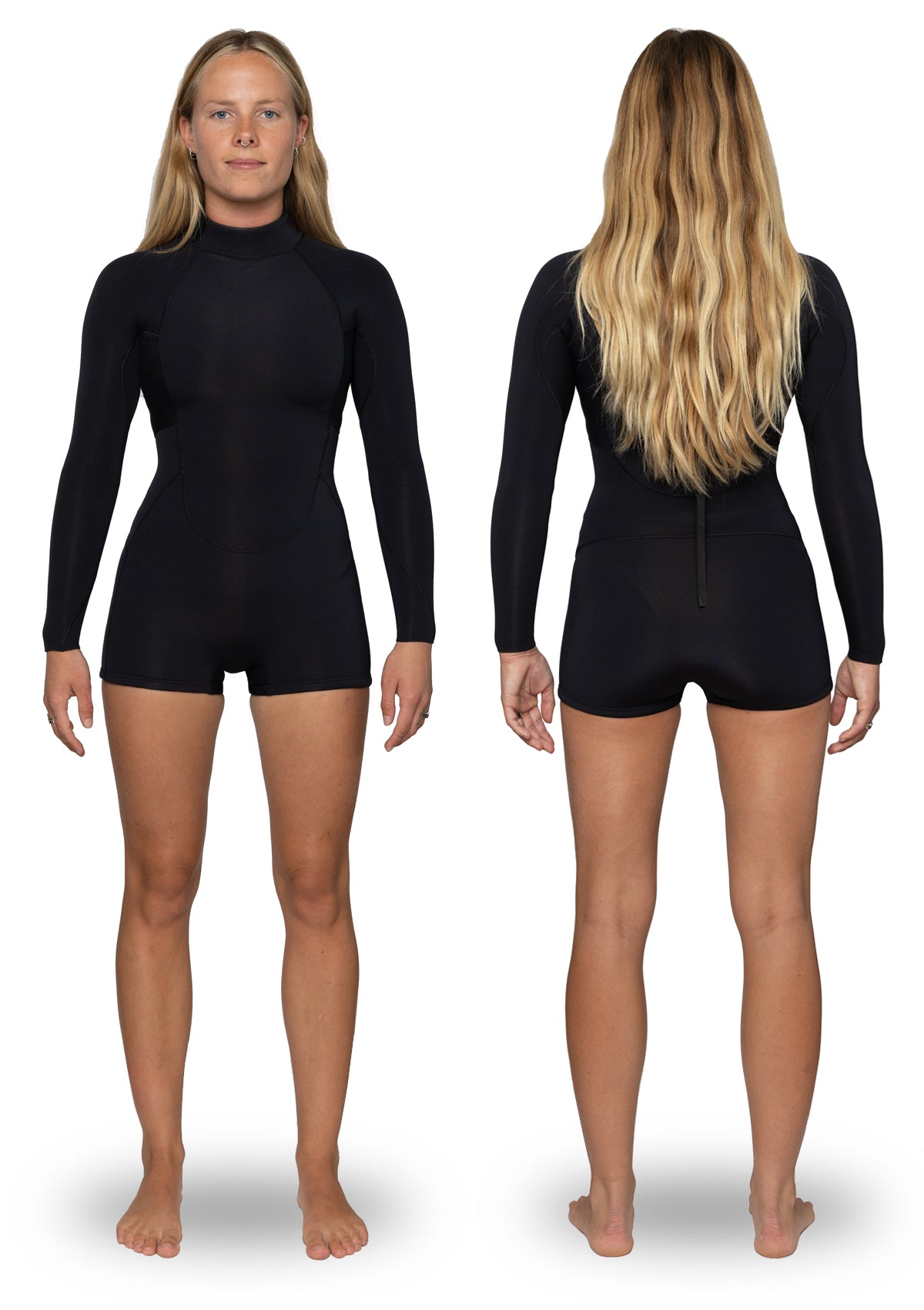 Womens 2mm back zip long arm spring wetsuit