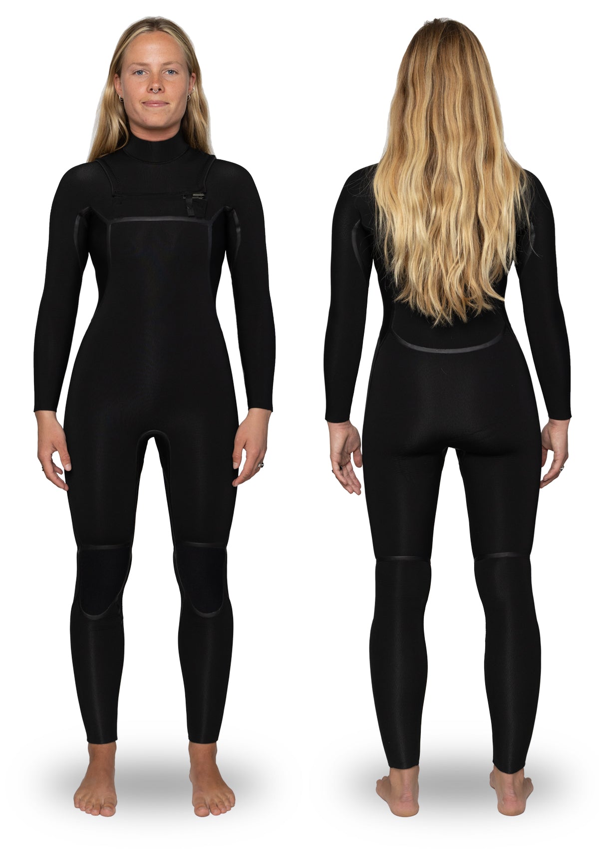 Womens 4/3 Liquid Sealed Thermal Bib Zip Wetsuit