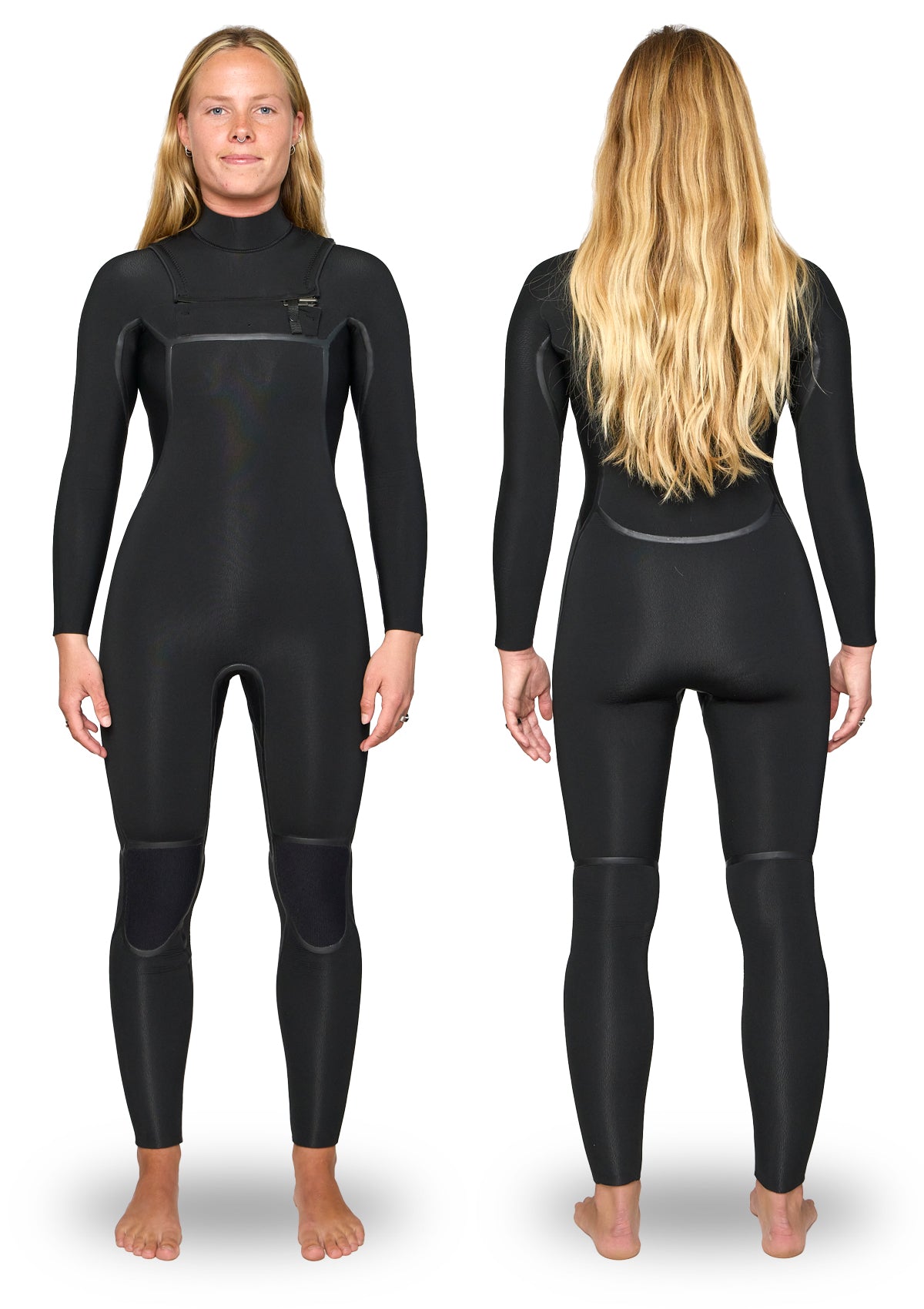 Womens 4/3mm Liquid Sealed Thermal Bib Zip Wetsuit | needessentials