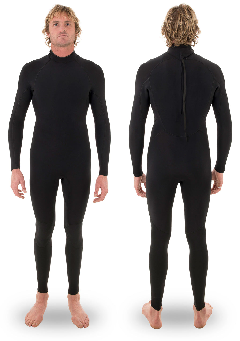 needessentials 3/2 thermal back zip wetsuit laurie towner surfing winter black non branded
