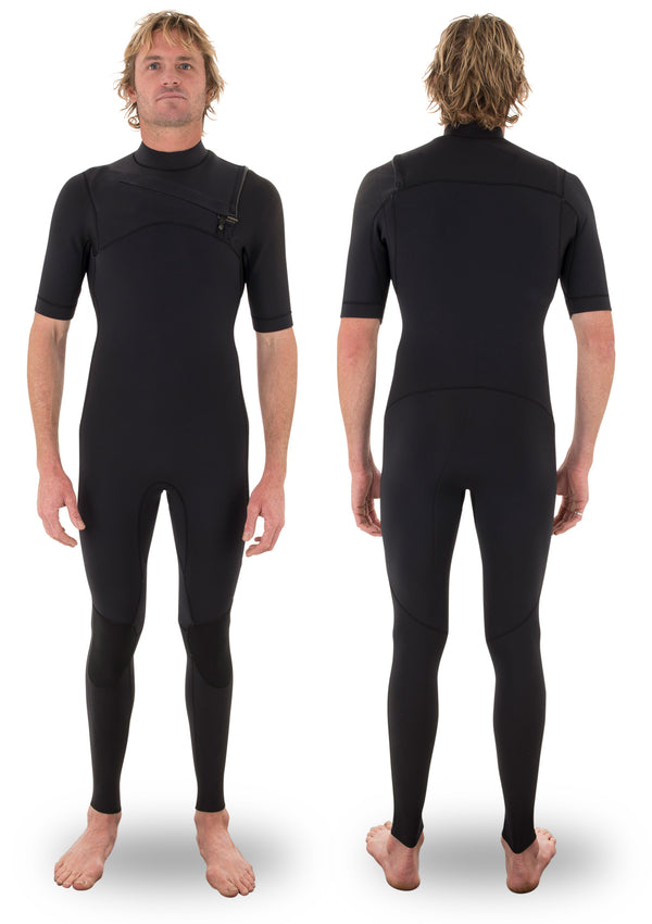 needessentials 2mm Chest Zip Short Arm summer wetsuit laurie towner  big wave surfing non branded