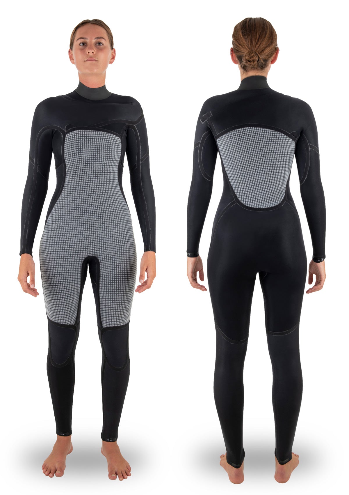 needessentials womens 3/2 chest zip thermal winter wetsuit surfing 