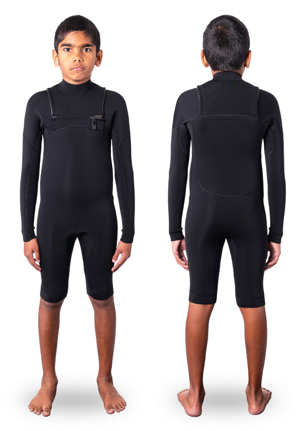 Kids 2mm Long Arm Chest Zip Spring Wetsuit